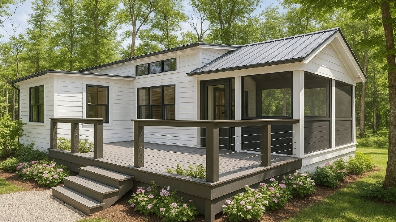 Why This 399 Sq Ft Beautiful White Park Model Might Be The Most Livable Yet