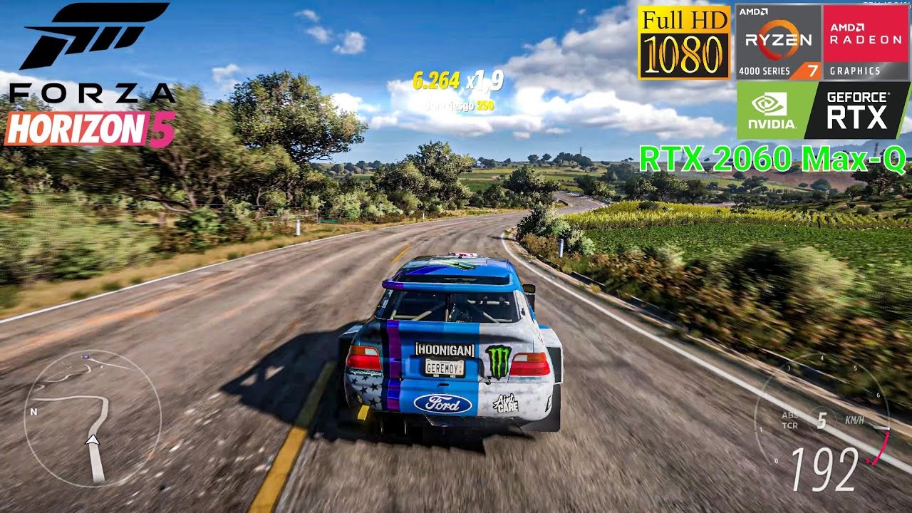Forza Horizon 5 - 1080p MAXED OUT on RTX 2060 Max-Q LAPTOP (ZEPHYRUS G14)[FPS COUNTER]