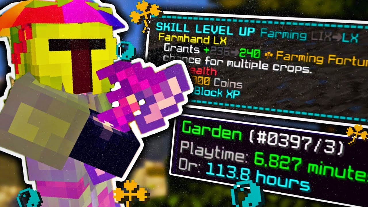 I farmed for 100+ hours and finally got Farming 60... (Hypixel Skyblock)