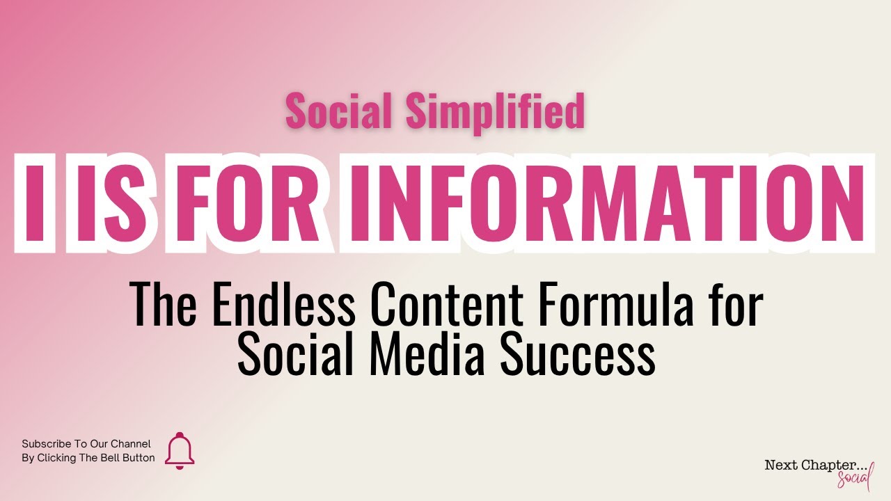 I is for Information: The Endless Content Formula for Social Media Success