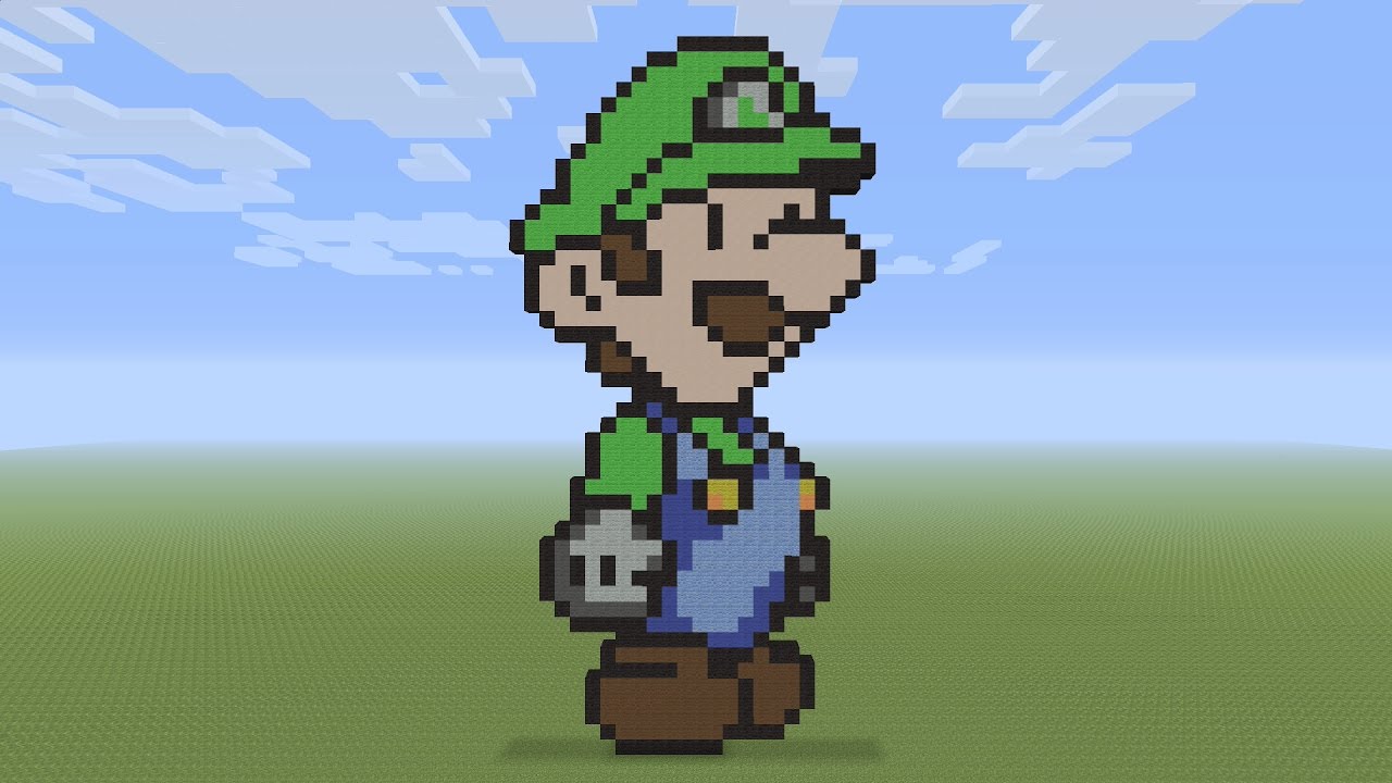 Minecraft Pixel Art - Luigi