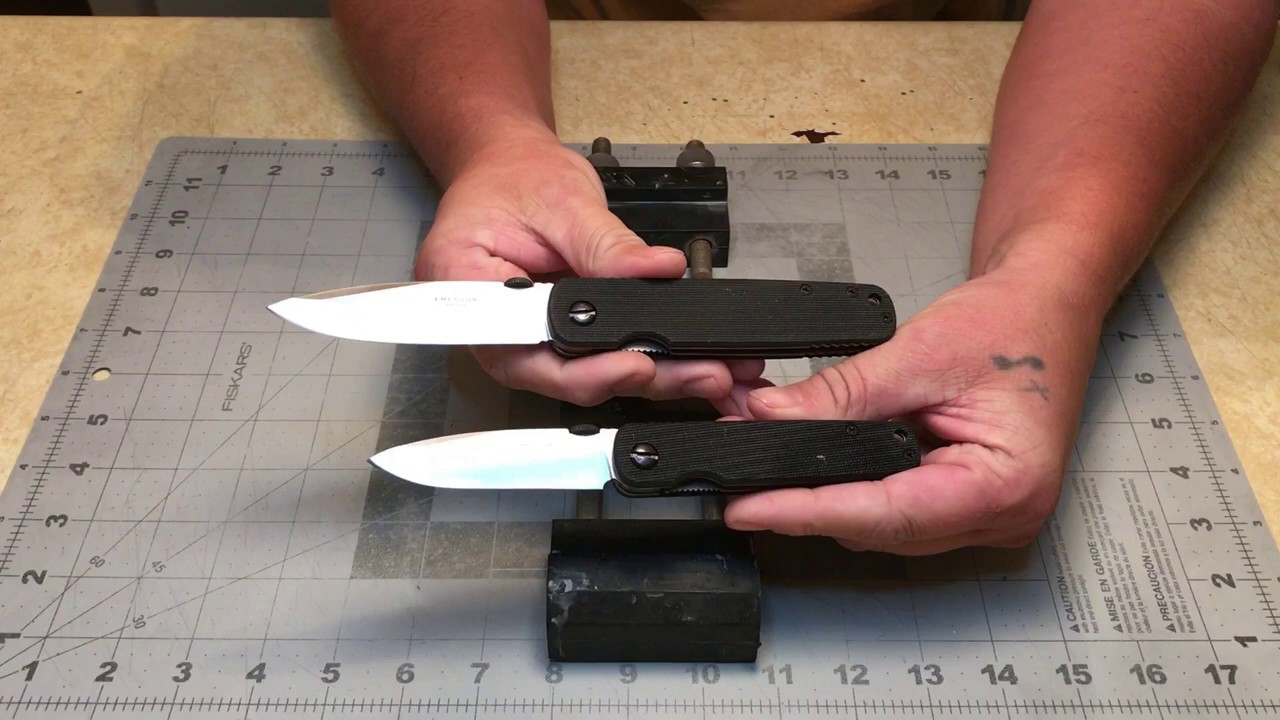 Knife Sharpening - Alex Steingraber Regrind - Emerson A100 - gaw closed