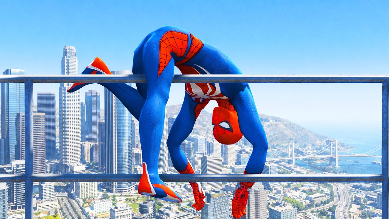 Spider Man Funny Game Moments (GTA 5 Spiderman Fails) #14