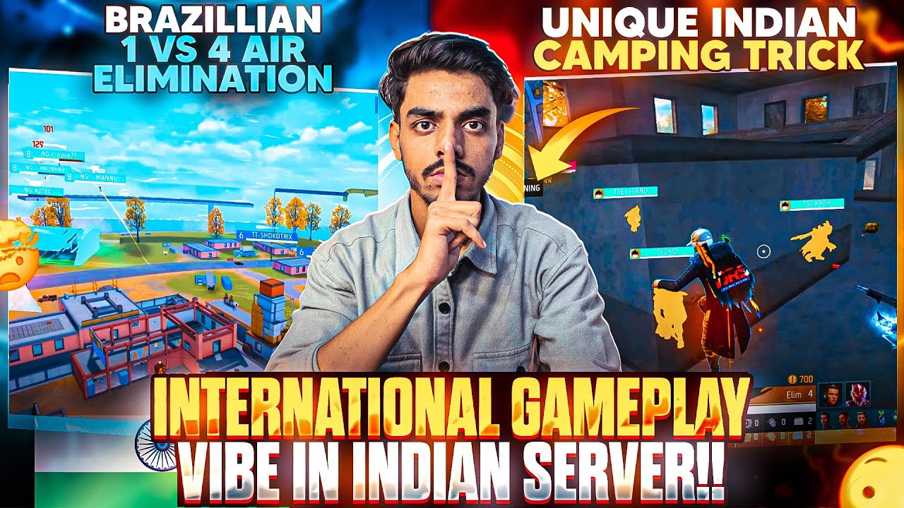 INTERNATIONAL GAMEPLAY VIBE IN INDIAN SERVER🇮🇳🗿 | FREE FIRE ESPORTS BEST CLUTCHES I FF ESPORTS