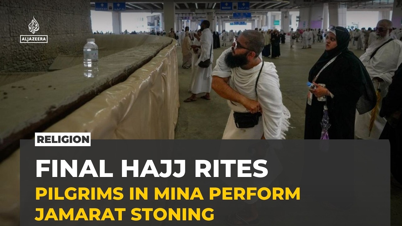 Hajj pilgrims perform symbolic stoning ritual at Jamarat in Saudi city of Mina