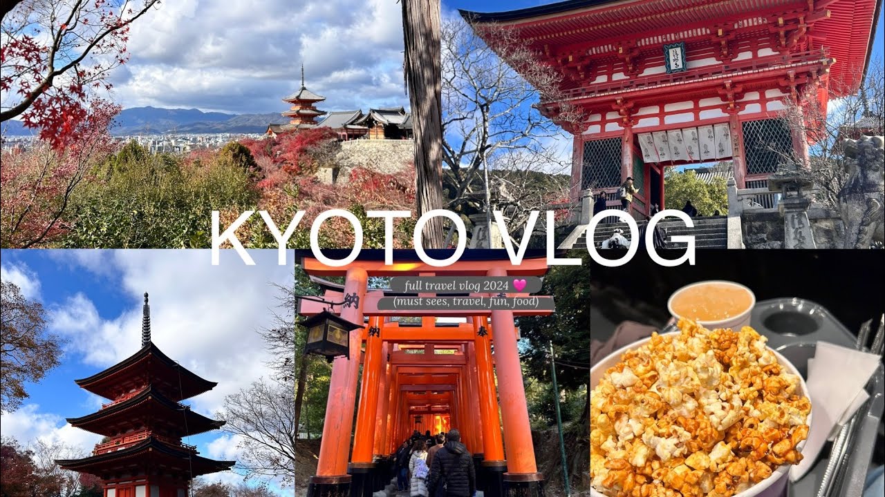 KYOTO VLOG | 2 days in Kyoto travel vlog 2024 🩷 fushimi inari taisha, kiyomizu temple and more