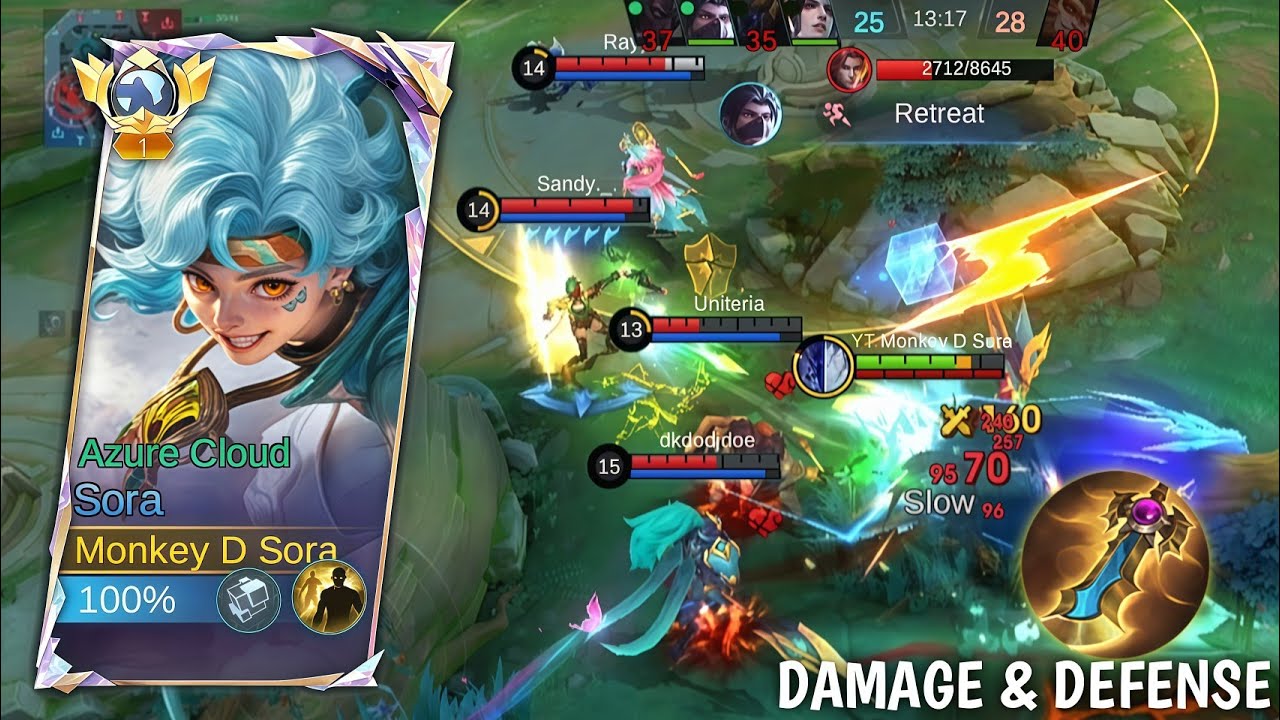 Sora vs everybody‼️pakai build & emblem ini Sora kalian auto sustain damage sakit