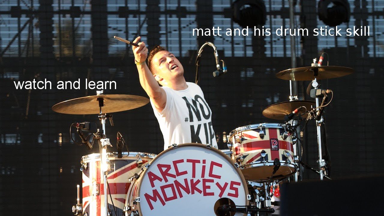 matt helders and his drum sticks