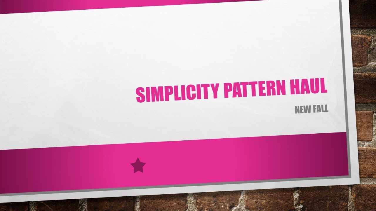 Simplicity Pattern Haul