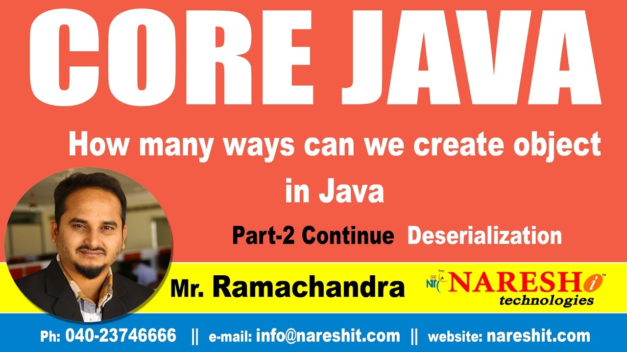 How many ways can we create object in Java Part 2 Continue Deserialization | Core Java Tutorial