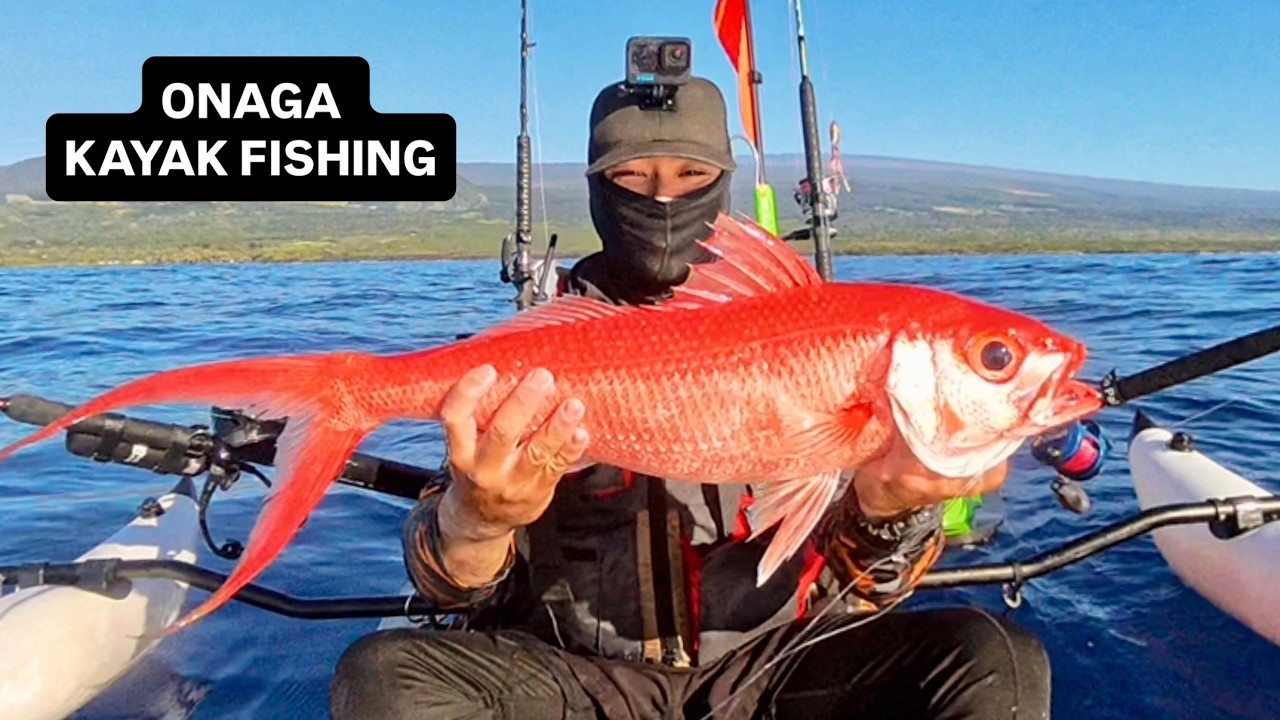 Kayak deep-dropping almost 1000ft for rare snapper! | HAWAII CATCH COOK CREATE