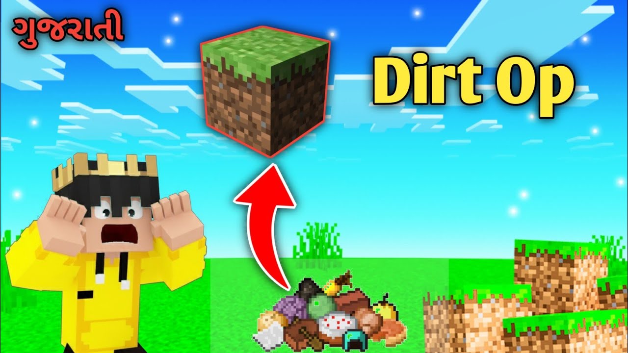 Minecraft Dirt Op Loot Drop 😱 | Gujarati Gameplay Video | TG Gujarati 