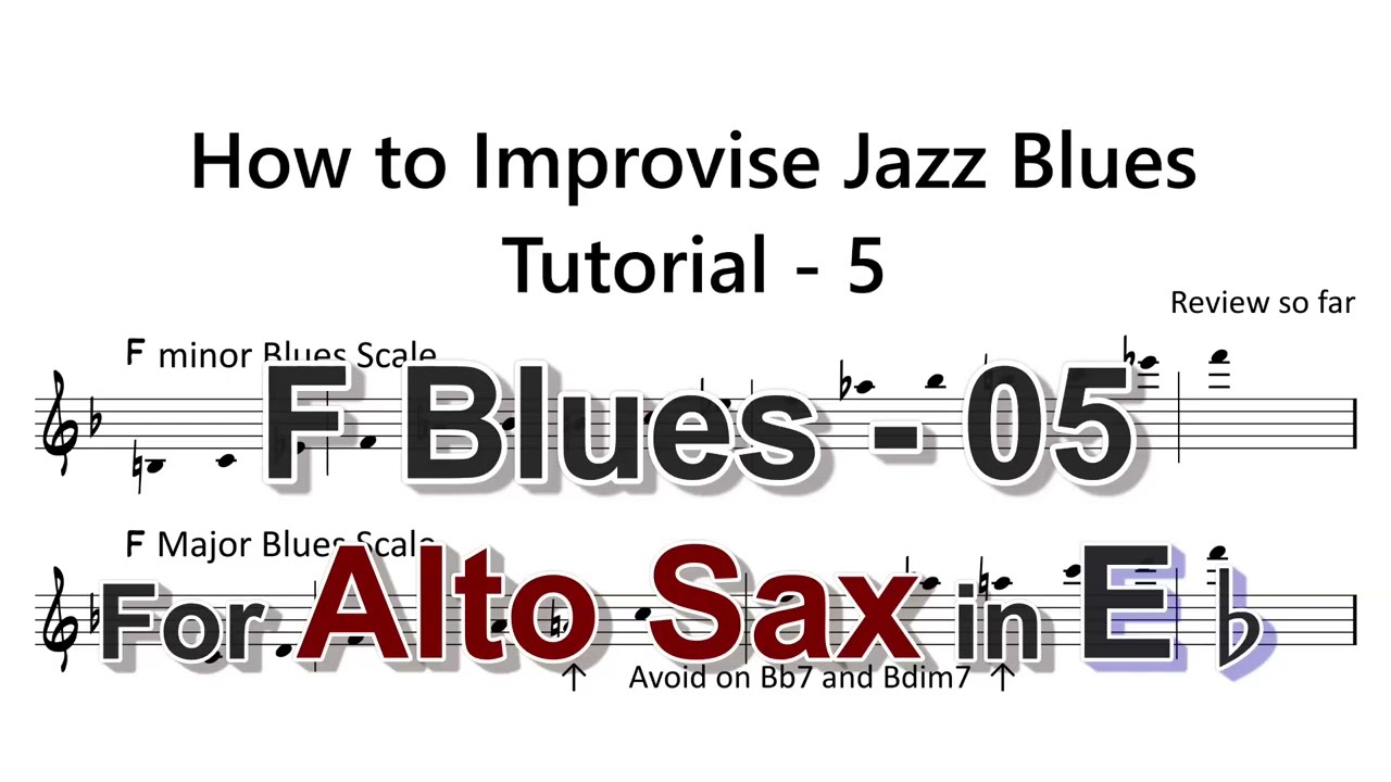 How to Improvise - Ab Blues - Tutorial for Alto Sax -5 (Major Blues Scale)