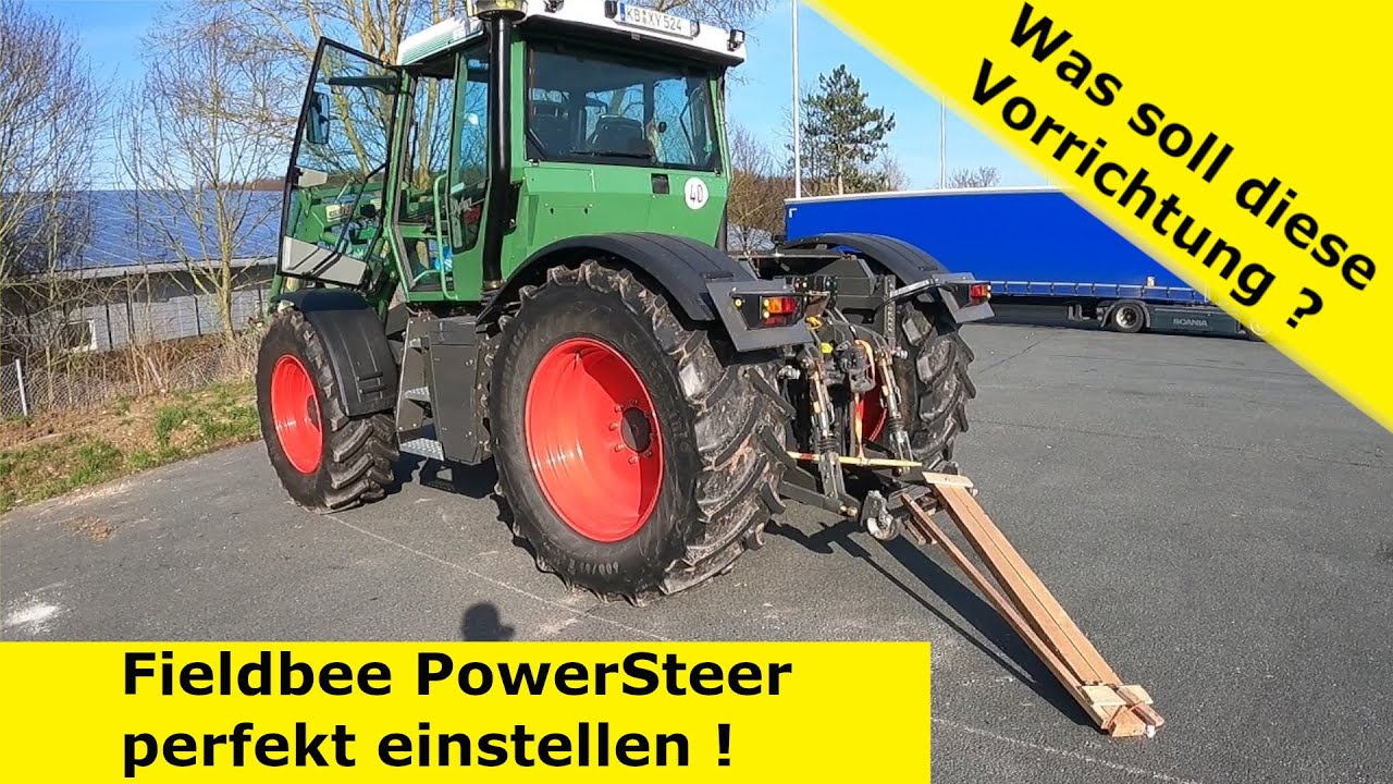 TOP 2cm RTK Genauigkeit | Einstellungen FieldBee PowerSteer Lenksystem | Funktionsbeweis mit Kreide