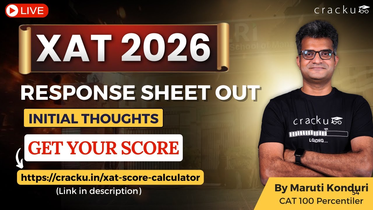 XAT 2026 Response Sheet Out | Initial thoughts By Cracku | Cracku XAT Score Calculator