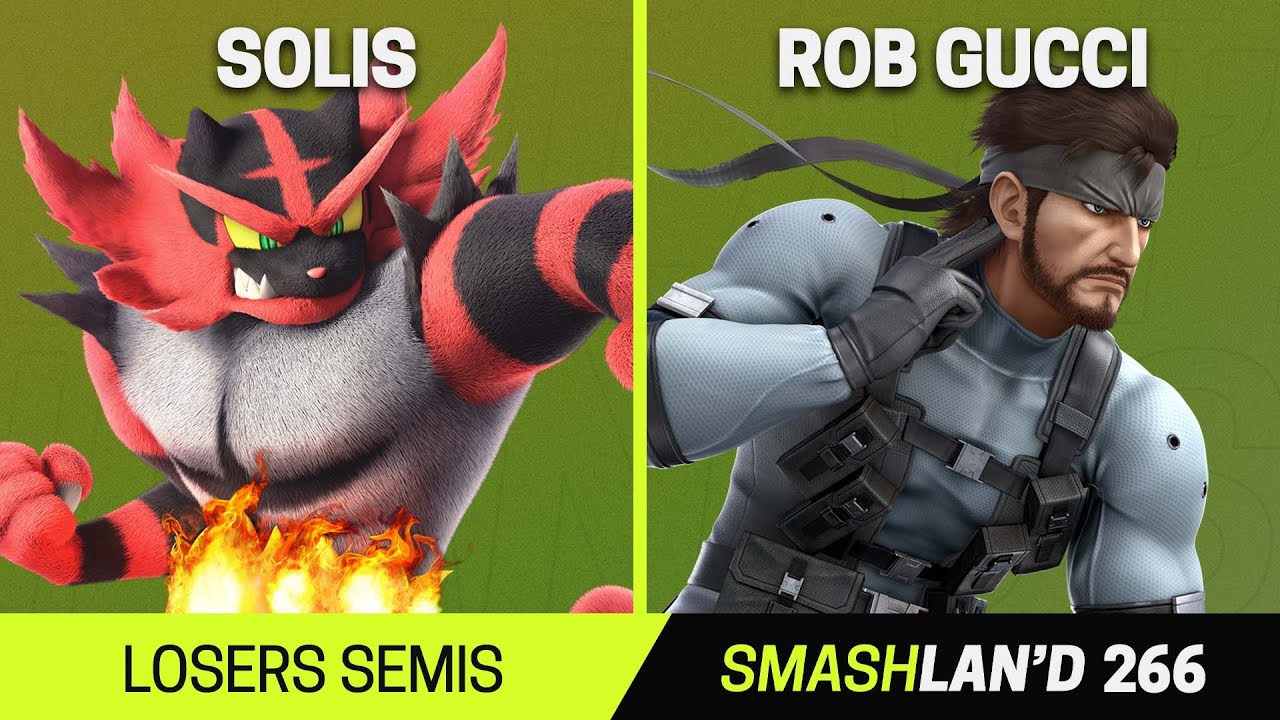 SmashLAN'd 266 Losers Semis - Solis (Roy, Cloud, Incineroar) vs Rob Gucci (Snake) - SSBU Tournament