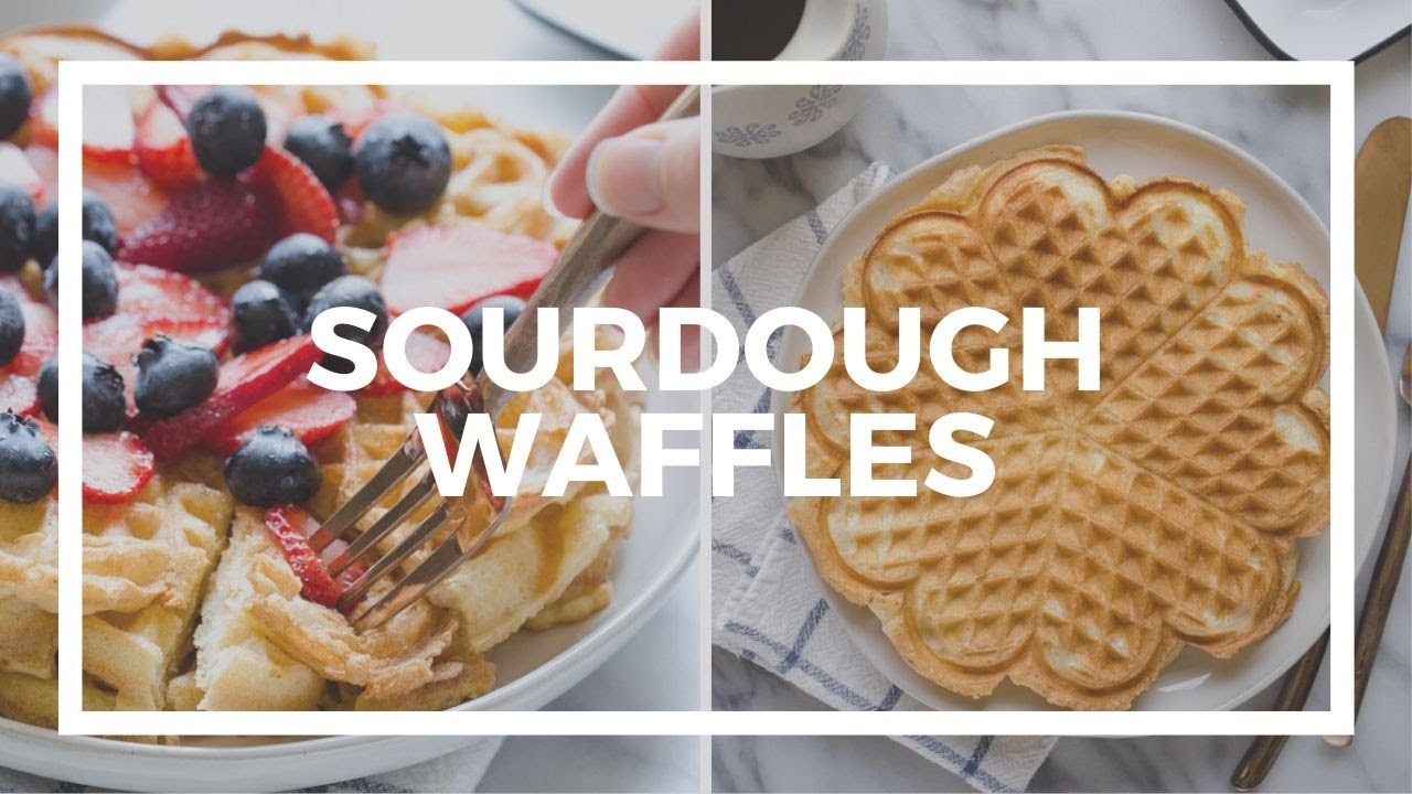 Overnight Sourdough Waffles Recipe | Buttered Side Up