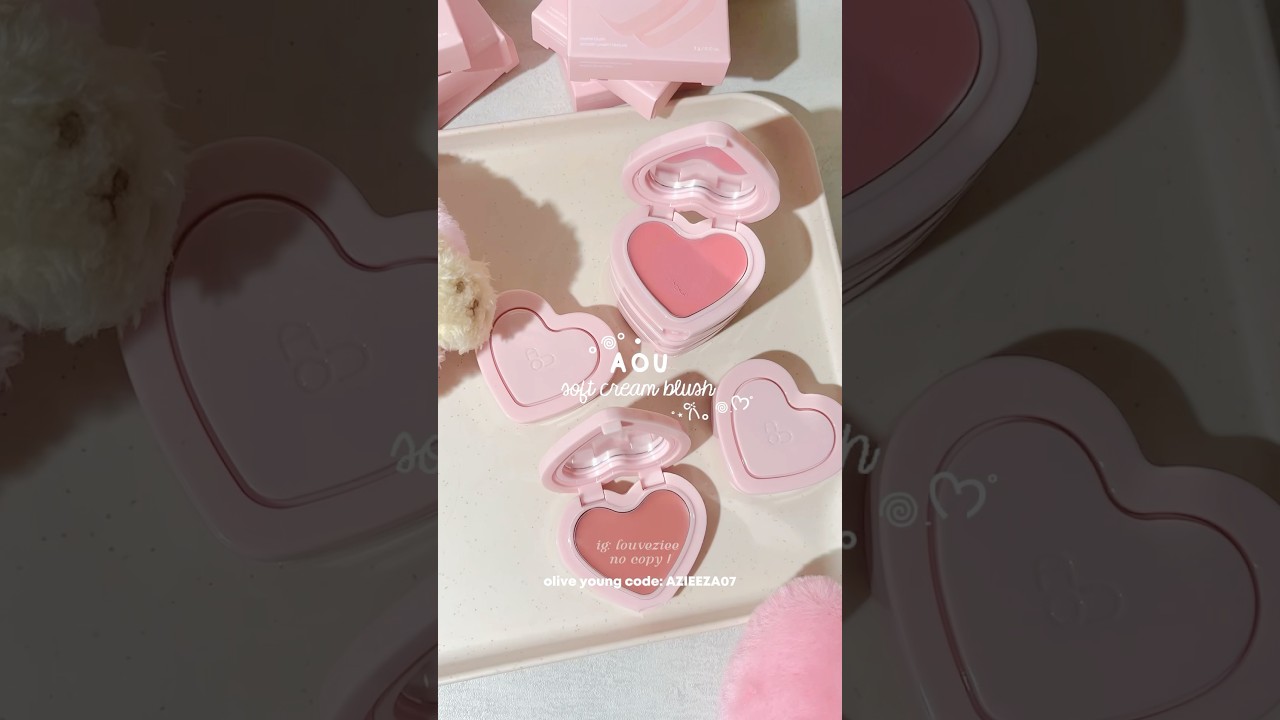 NEW aou soft cream blush #aou #pink #blush #kbeauty #cute #wonyoungism #short