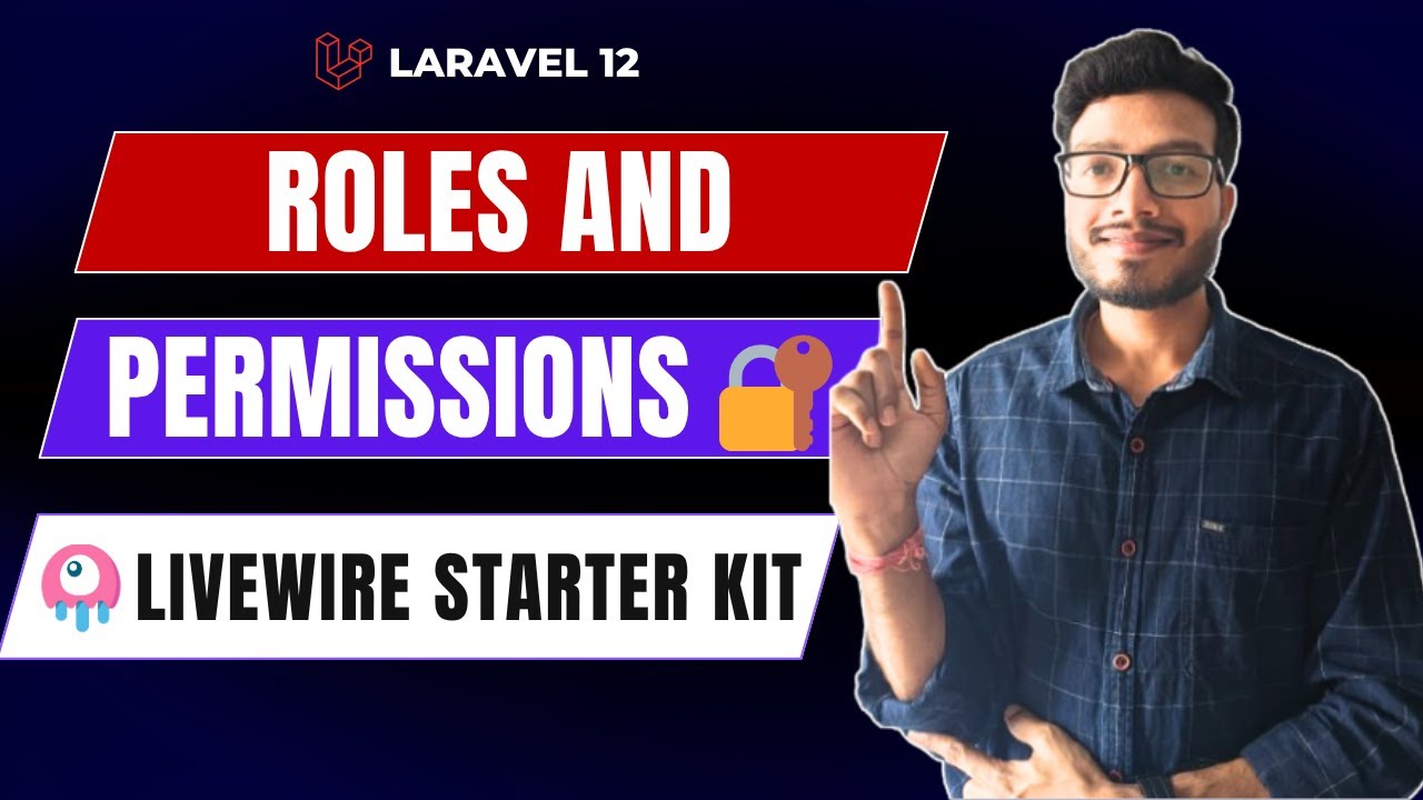 Laravel 12 Livewire Starter Kit — Full Roles & Permissions System using Spatie | Flux UI