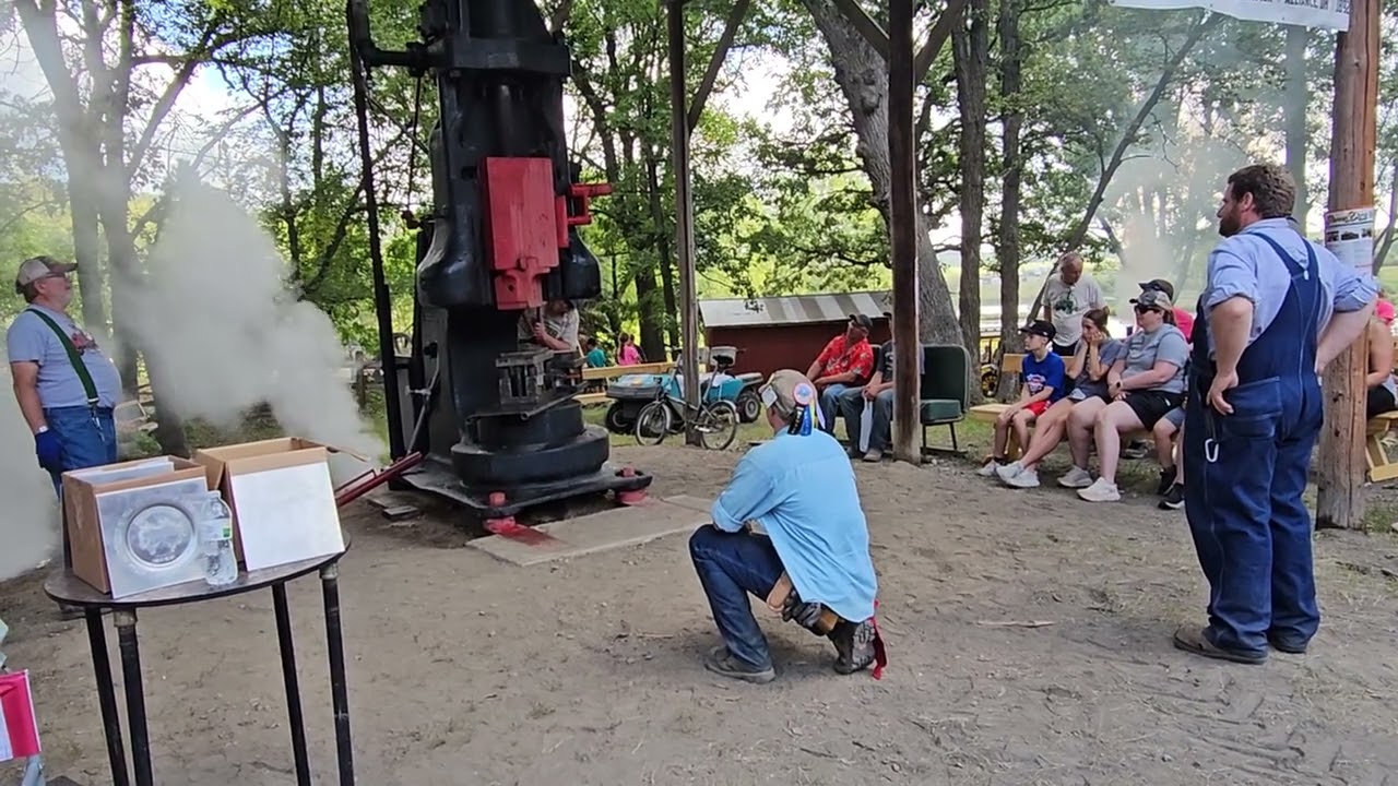 1892 Morgan engineering steam hammer demo we put on at rollag 