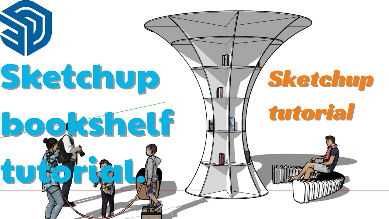 Sketchup bookshelf tutorial. Cách dựng kệ sách thông minh. #sketchup #tutorial #sketchuptips #model