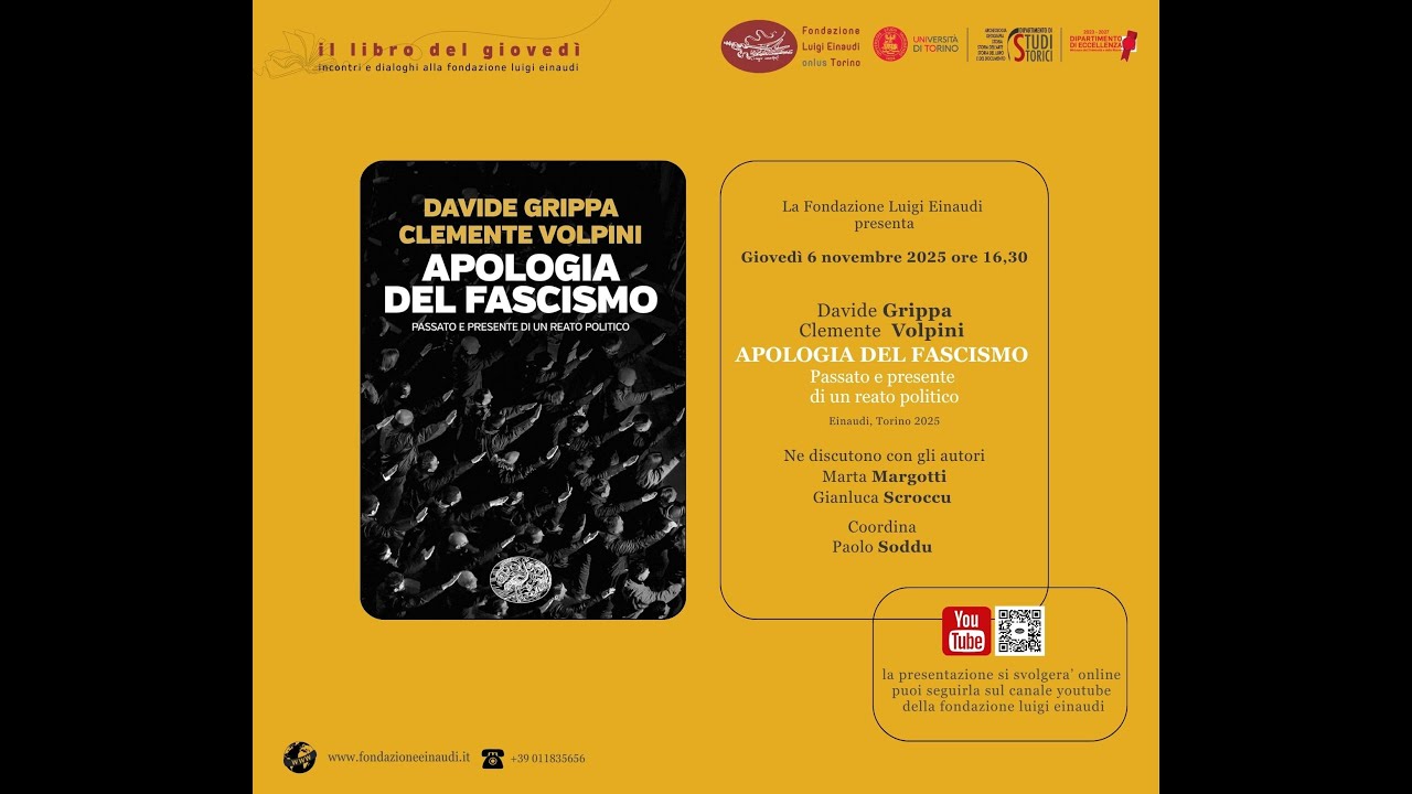 Il libro del giovedì: Apologia del fascismo. Passato e presente di un reato politico