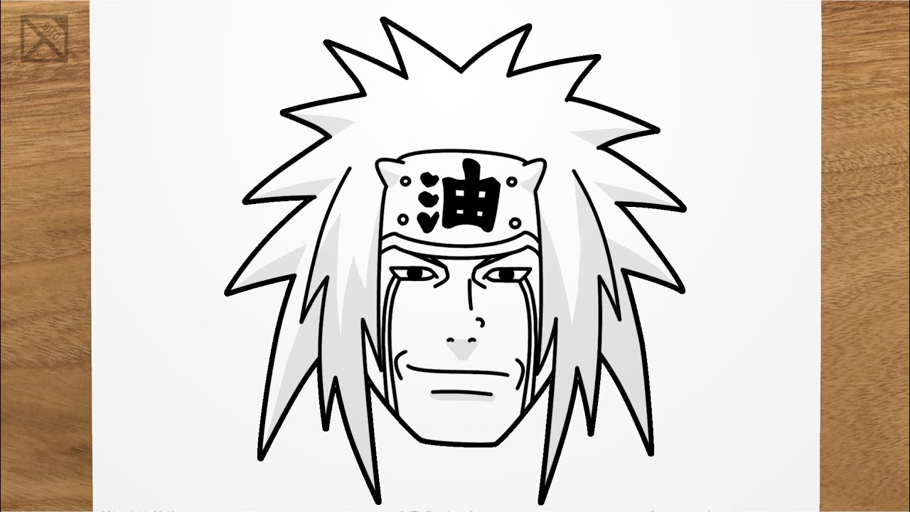 How to draw JIRAYA (Naruto) step by step, EASY