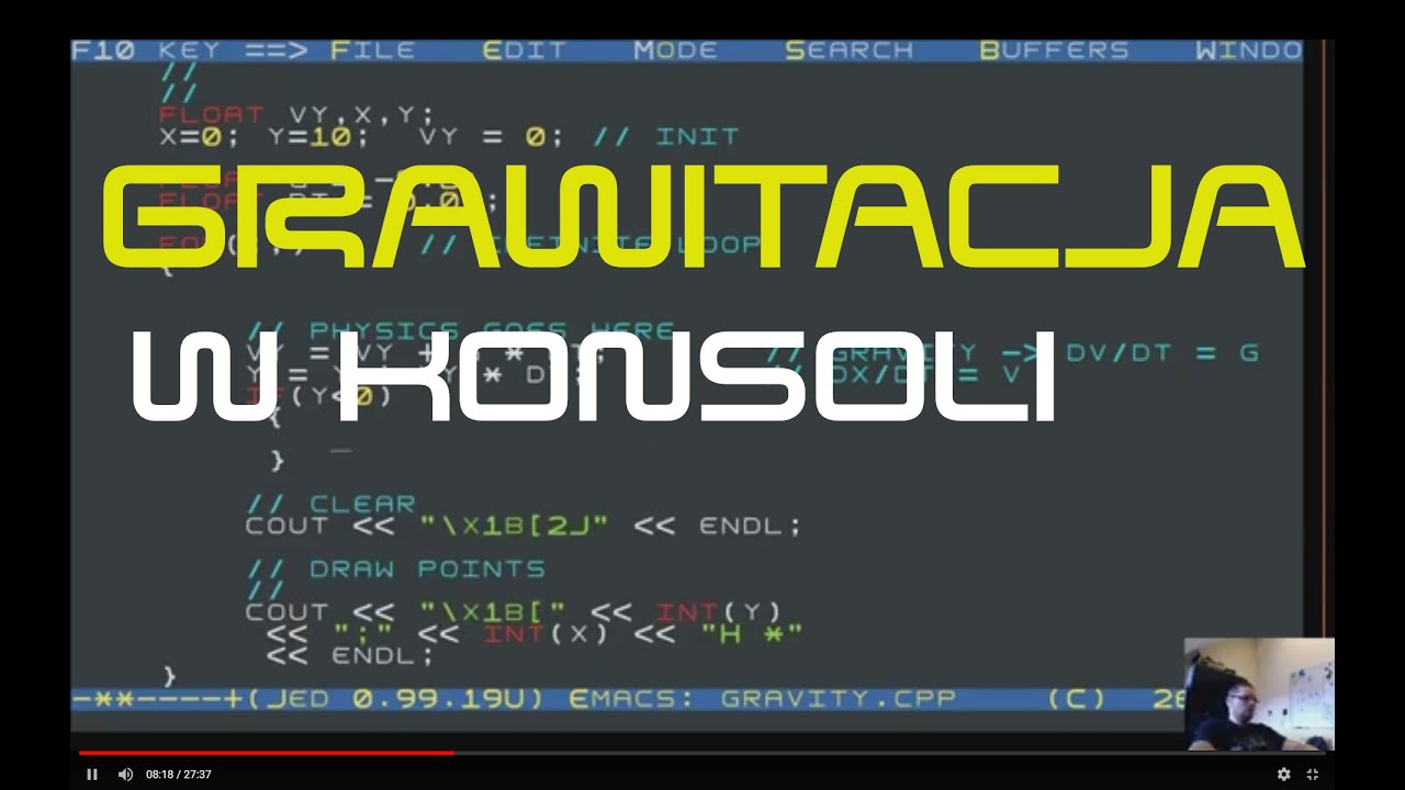 Grawitacja w konsoli