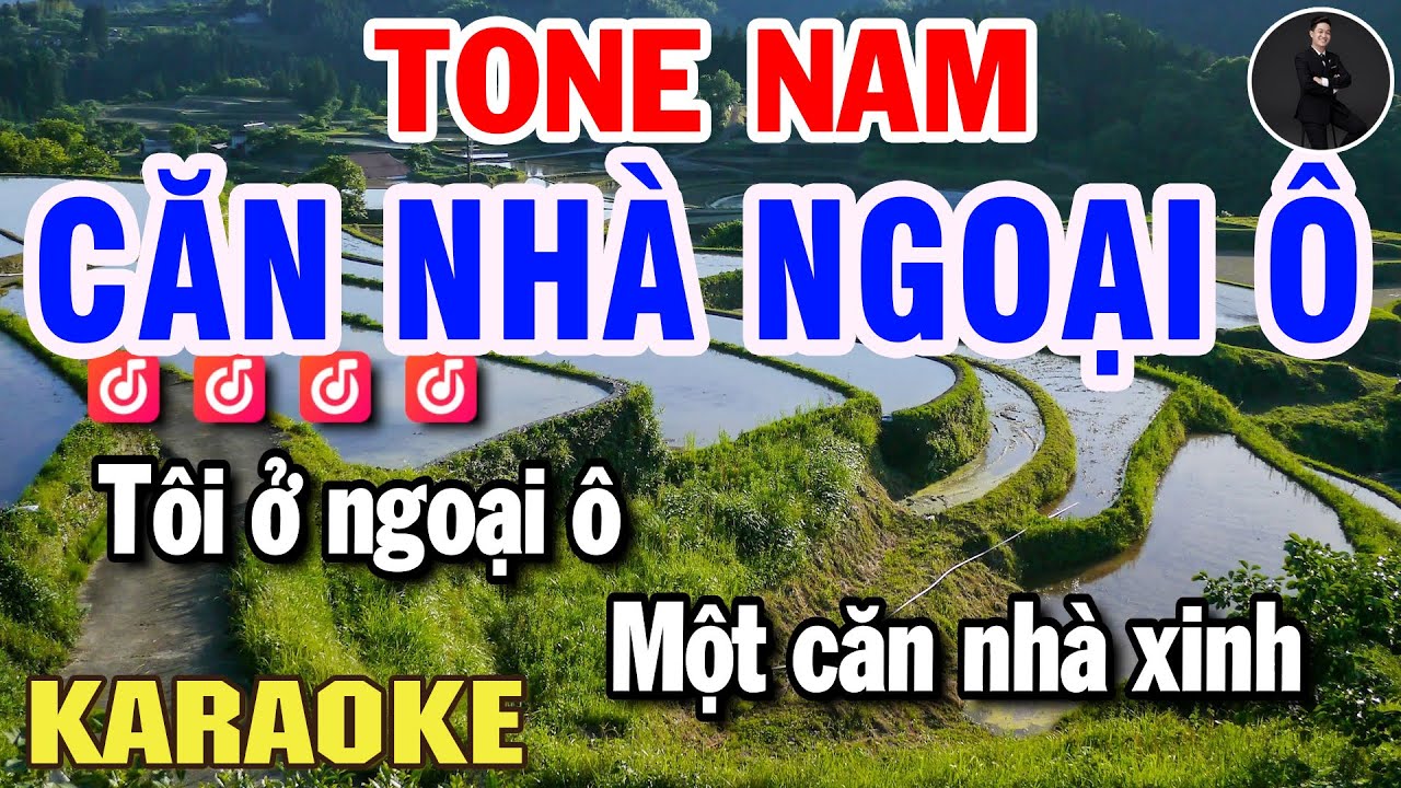 Căn Nhà Ngoại Ô Karaoke Tone Nam Am 80 ( Beat Nhạc Sống ) Huỳnh Lê