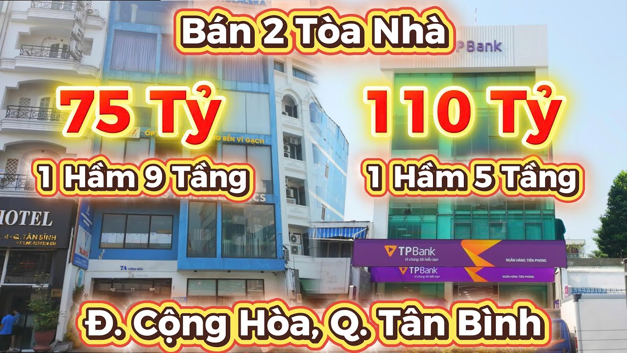 BÁN 2 TÒA NHÀ SIÊU VIP TÂN BÌNH  DÒNG TIỀN CỰC TỐT  MẶT TIỀN CỘNG HÒA
