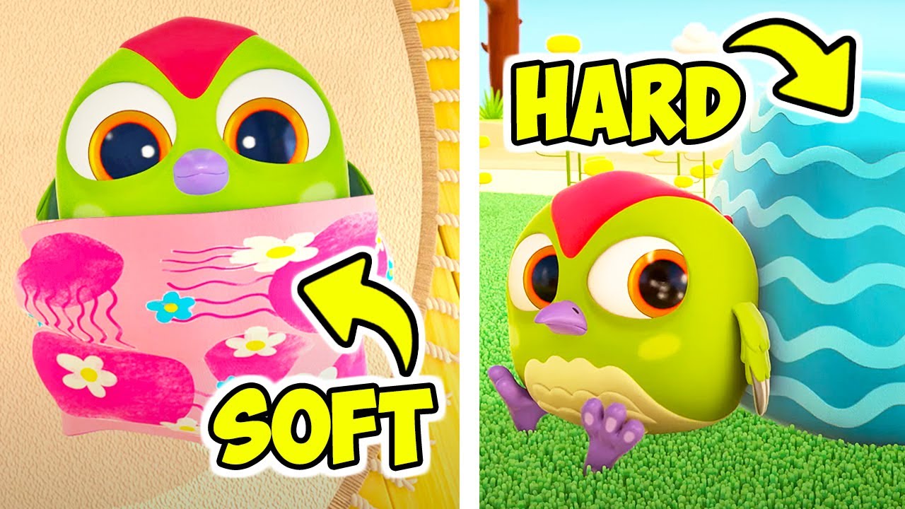 Baby songs with Hop Hop the Owl cartoon! Hard & Soft kids’ song. Nursery rhymes & baby cartoons.