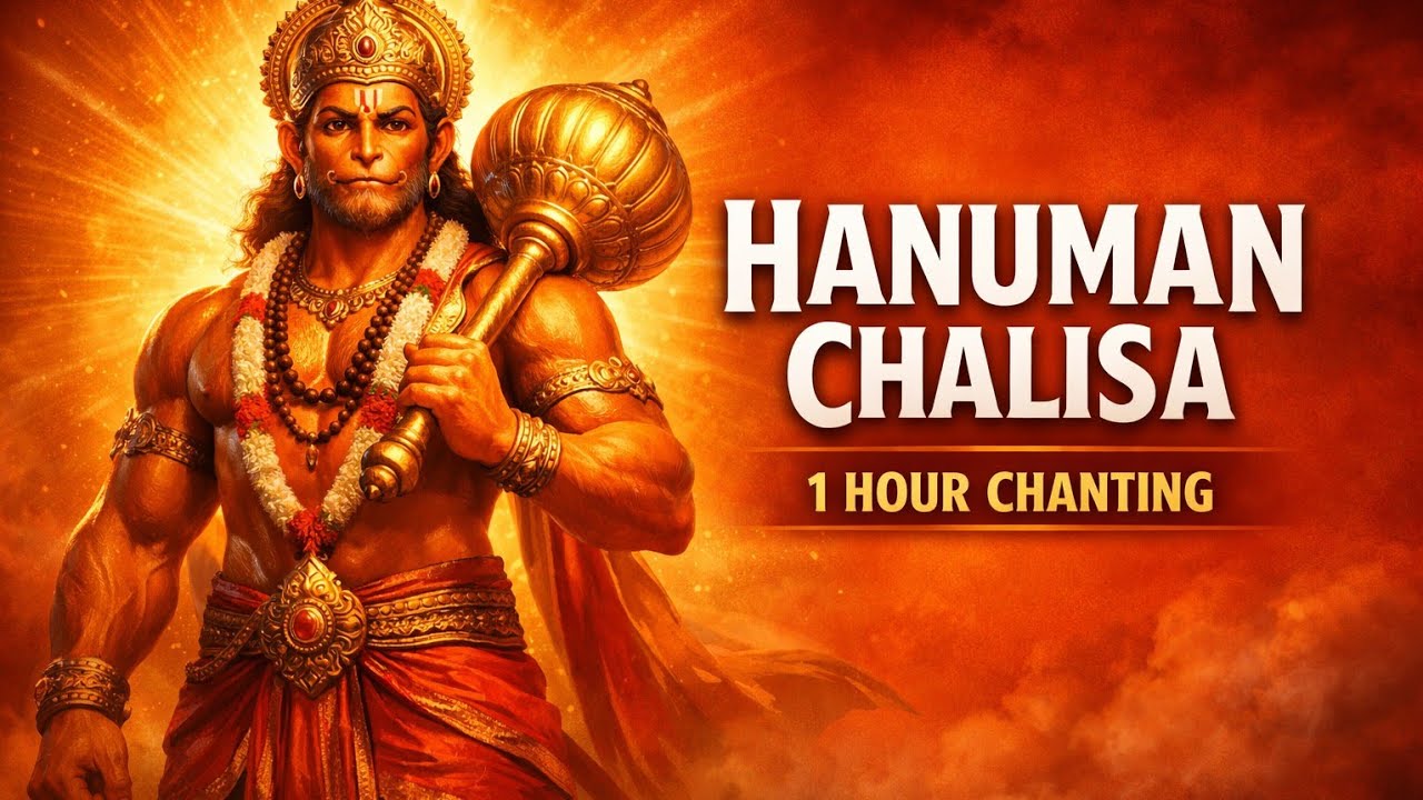 Hanuman Chalisa Chanting Mantra | 1 Hour Peace, Power & Protection ॐ हनुमते नमः🧡🚩