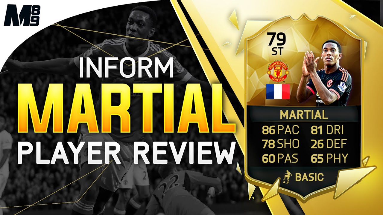 FIFA 16 IF MARTIAL REVIEW (79) FIFA 16 Ultimate Team Player Review + In Game Stats