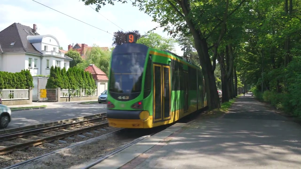 Poland, Poznań, tram 9 ride from św. Leonarda to Sołacz