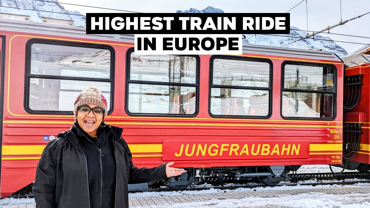 Jungfraujoch Switzerland on the Jungfraubahn Train to the Top of Europe