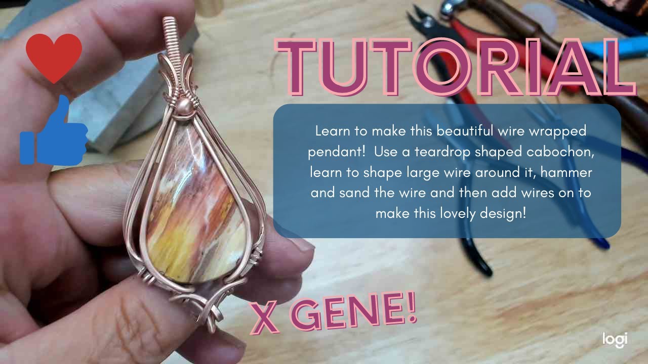XGene Tutorial - MAKE IT! Wire Wrapped Cabochon Pendant, LEARN TO MAKE WIRE WRAPPED JEWELRY