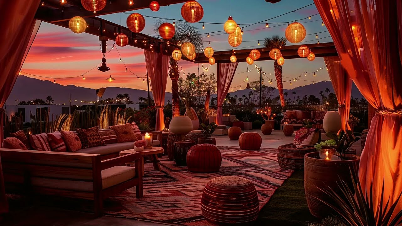 Coachella Sunset Jazz Lounge &ndash; Chill Desert Ambience & Boho Festival Vibes