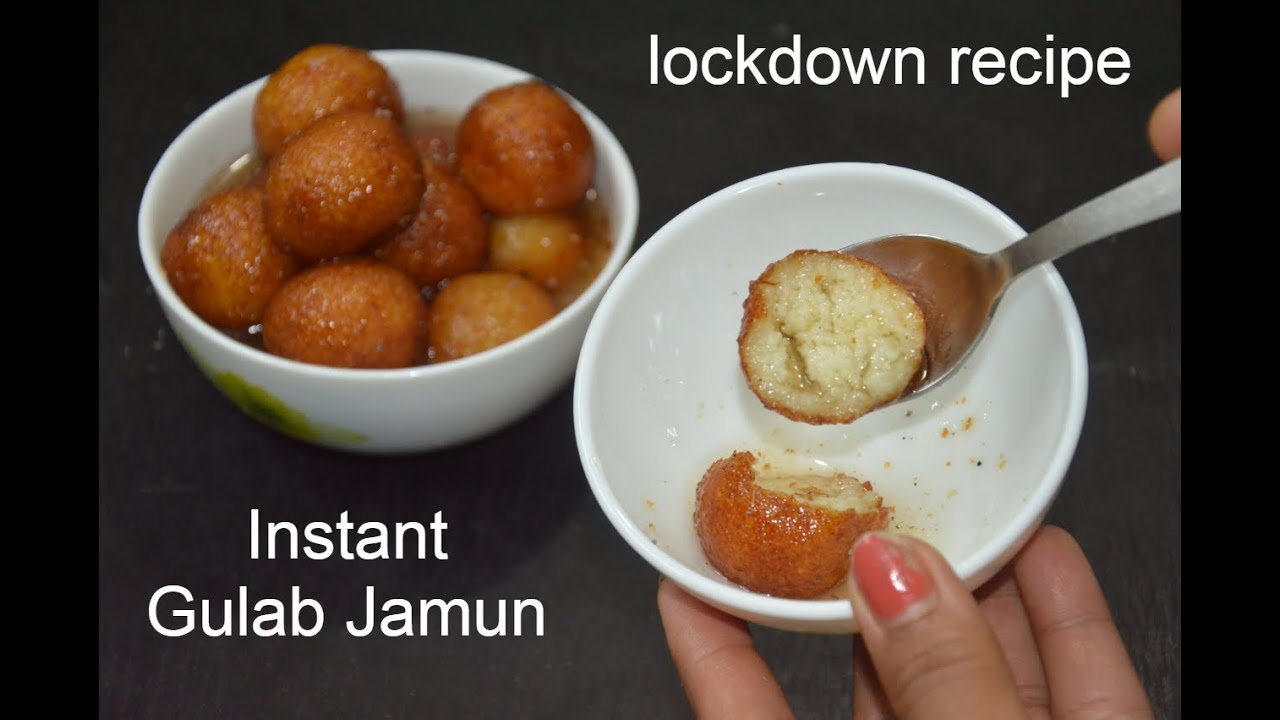 Instant suji Gulab Jamun - lockdown recipe- instant recipe - kitchcook quick recipes
