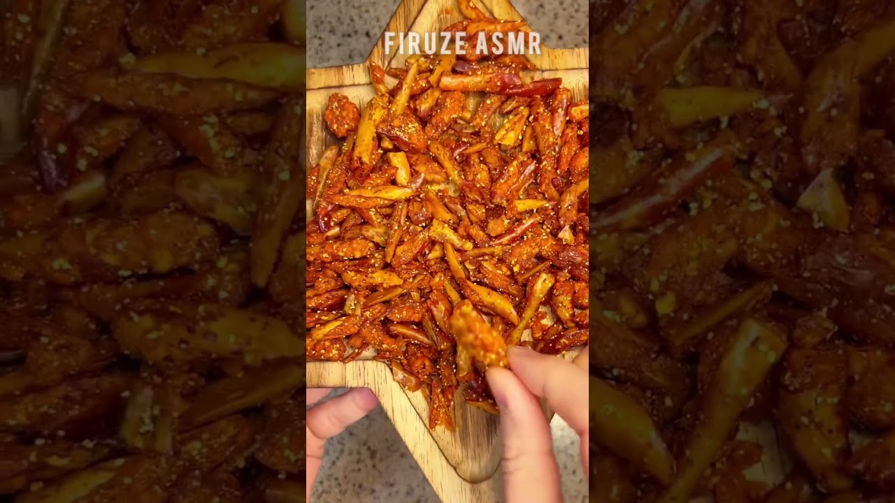 ASMR🌶️SUPER ✅SATISFYING SOUND Fried Chili Crunchy Snack #tiktok #viral #trending #satisfying #asmr