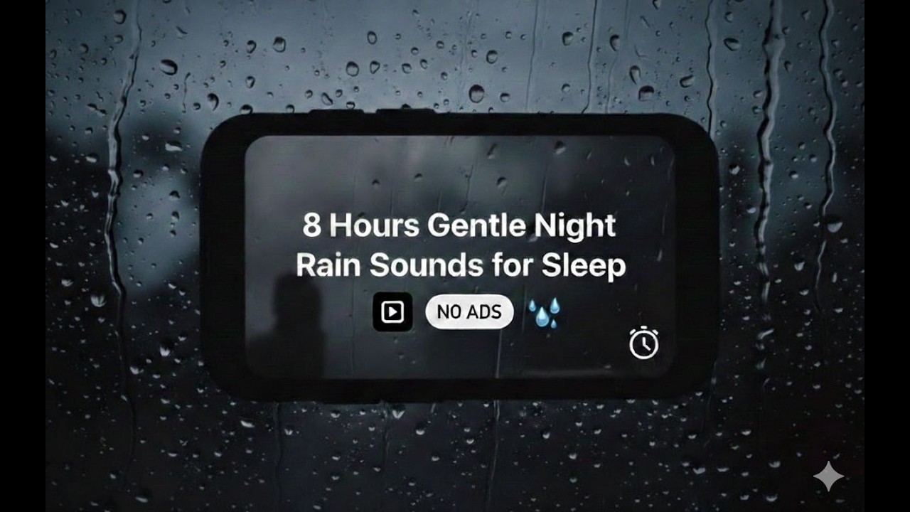 Deep Sleep Rain Sounds 🌧️ Black Screen (8 Hours, No Ads)