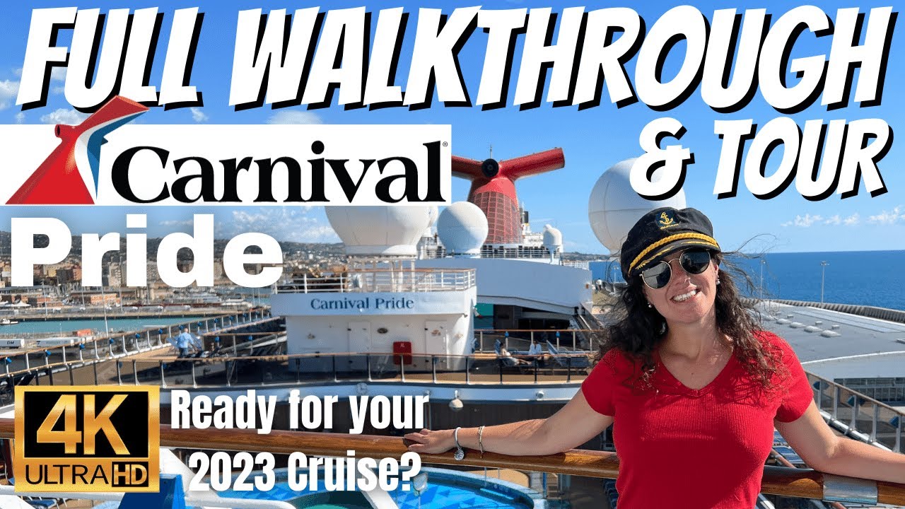 Carnival Pride Cruise Ship Full Walkthrough and Tour in 4K