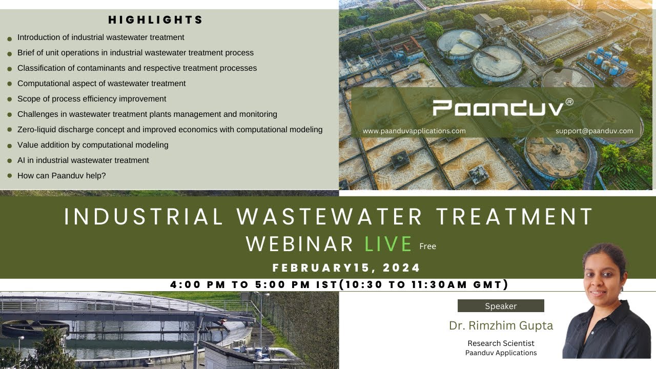 Industrial Wastewater Treatment Webinar Live I Free #watewatertreatment