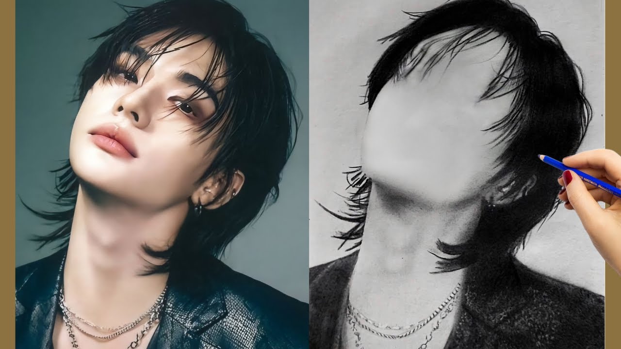Hyunjin Drawing | Stray Kids Fan Art Portrait