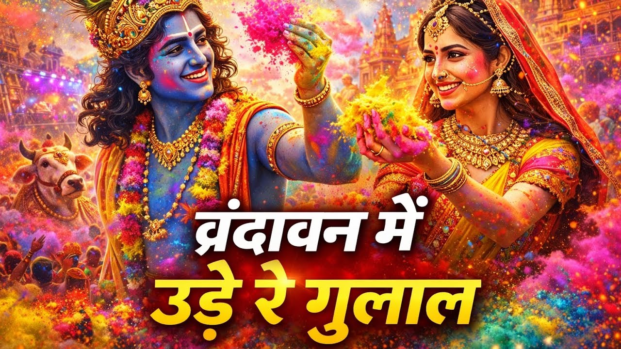 वृंदावन में उड़े रे गुलाल ❤️ | राधे कृष्ण जी की होली 2026 | Vrindavan Holi Song