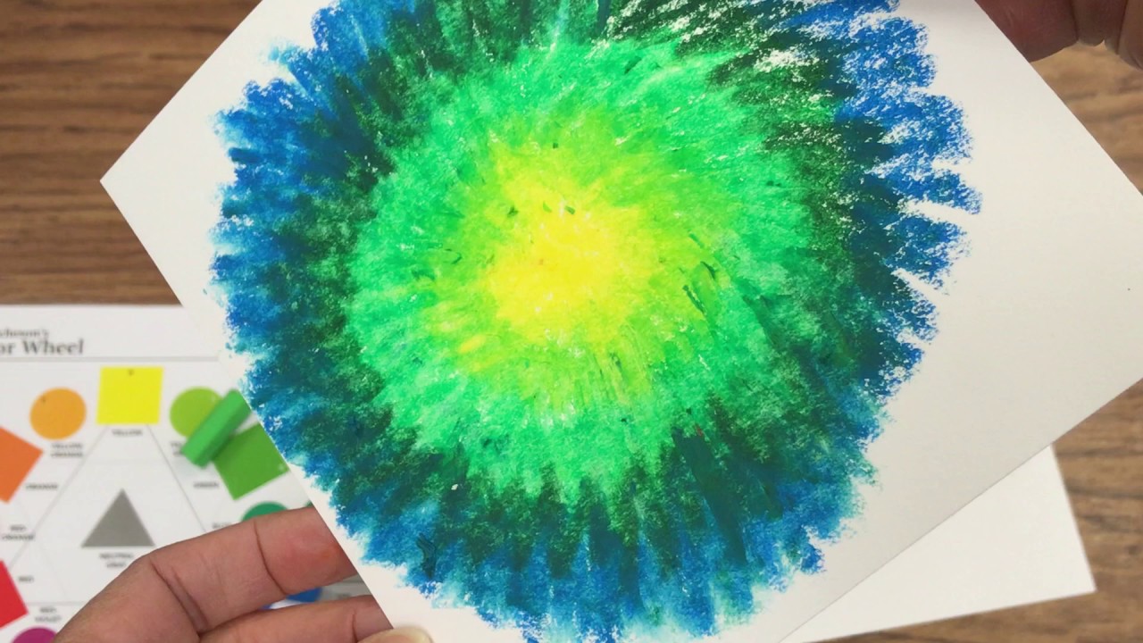 Create an Analogous Color Dot Using Oil Pastels