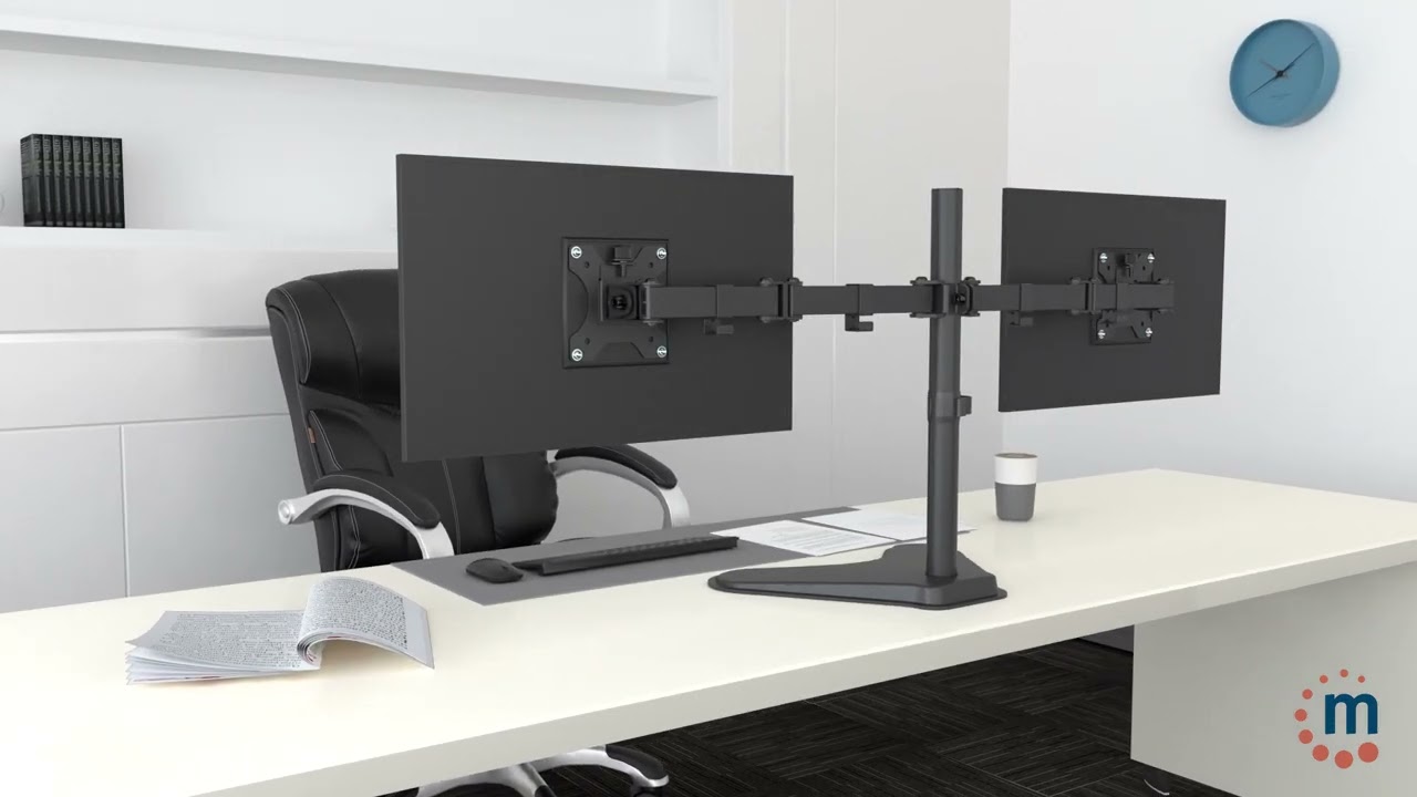 Installation: Universal Dual Monitor Stand with Double-Link Swing Arms [461559]