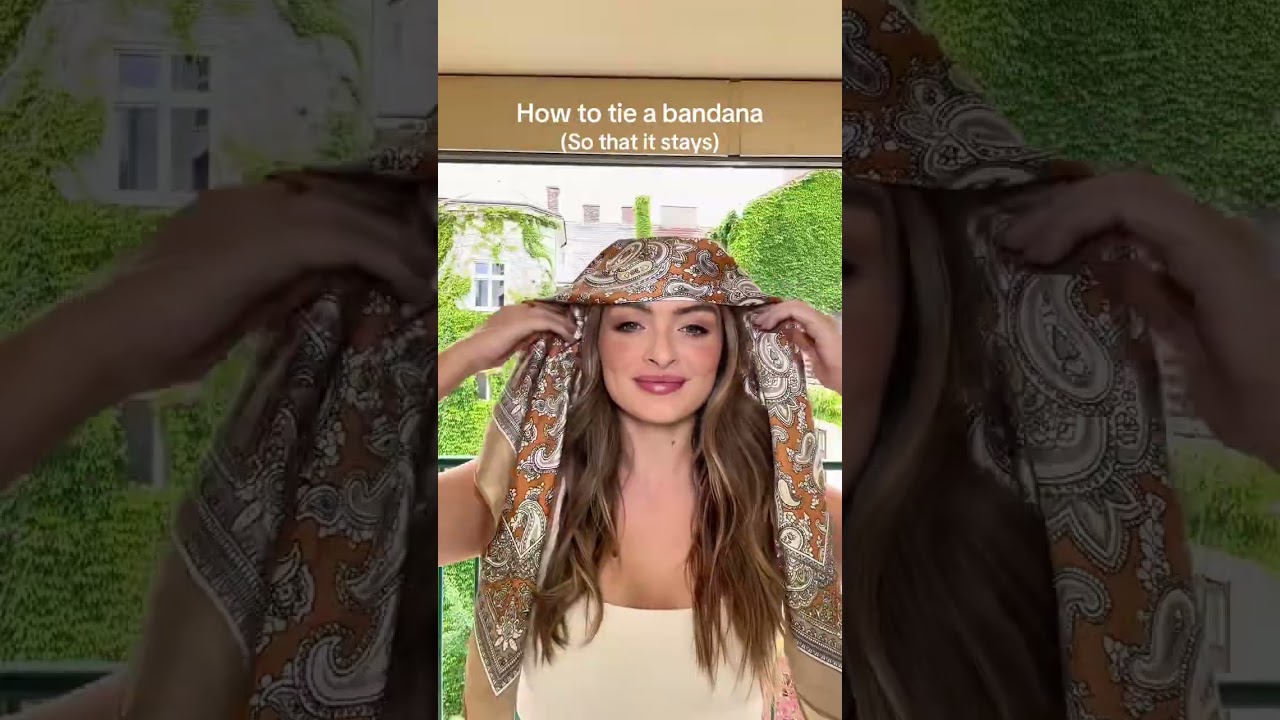 How to tie a bandana 🫶 #hairhacks #hairtutorial