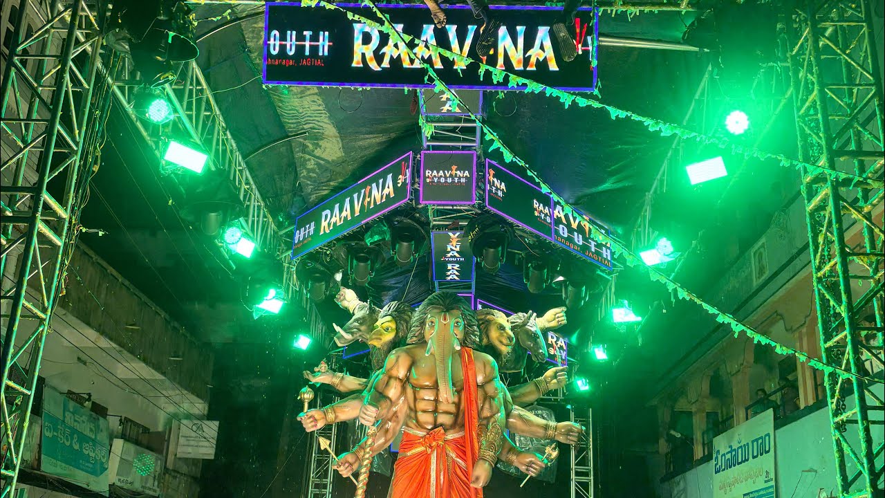 Raavana youth🚩#ganeshagaman #celebration #jagtial #2025 #trendingvideo #viralvideo 