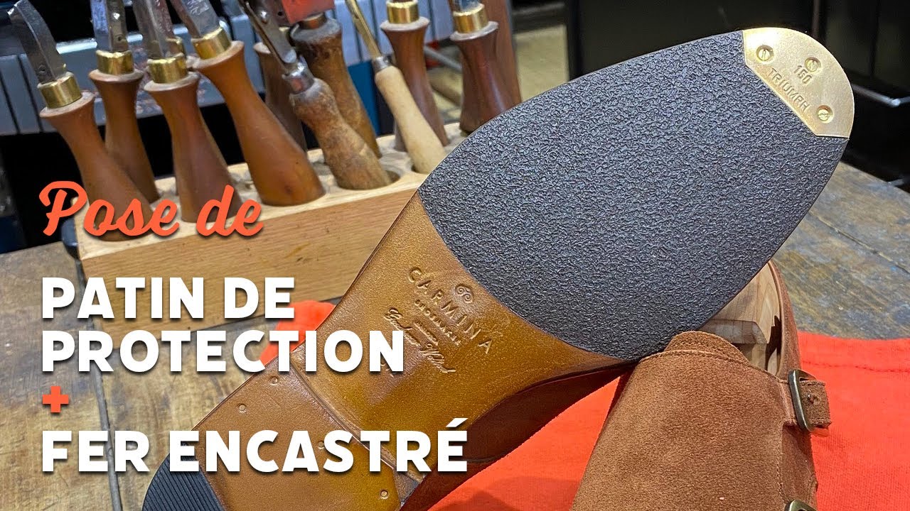 Pose de patin de protection et d'un fer vissé | Installation of a protective pad and a recessed iron