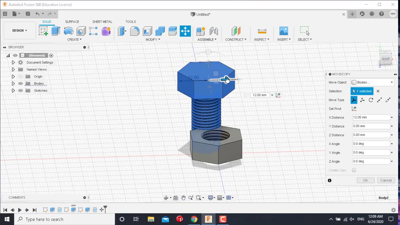 HOW TO MAKE NUT AND BOLT IN FUSION 360 TUTORIAL FOR BEGINNER'S | By MEXTech(HUMENDRA KUMAR SAHU)#ATL